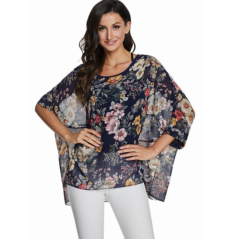 BHflutter 2020 여성용 블라우스, 기모노 캐 - Wrap Blouse Chiffon 리뷰 및 가격