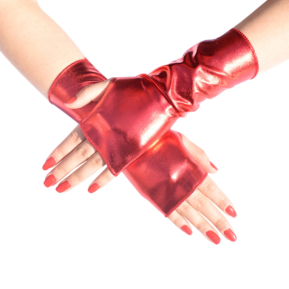 1 쌍 여성용 가짜 특허 가죽 펑크 고딕 스타일 짧은  - Women Fashion Gloves 리뷰 및 가격