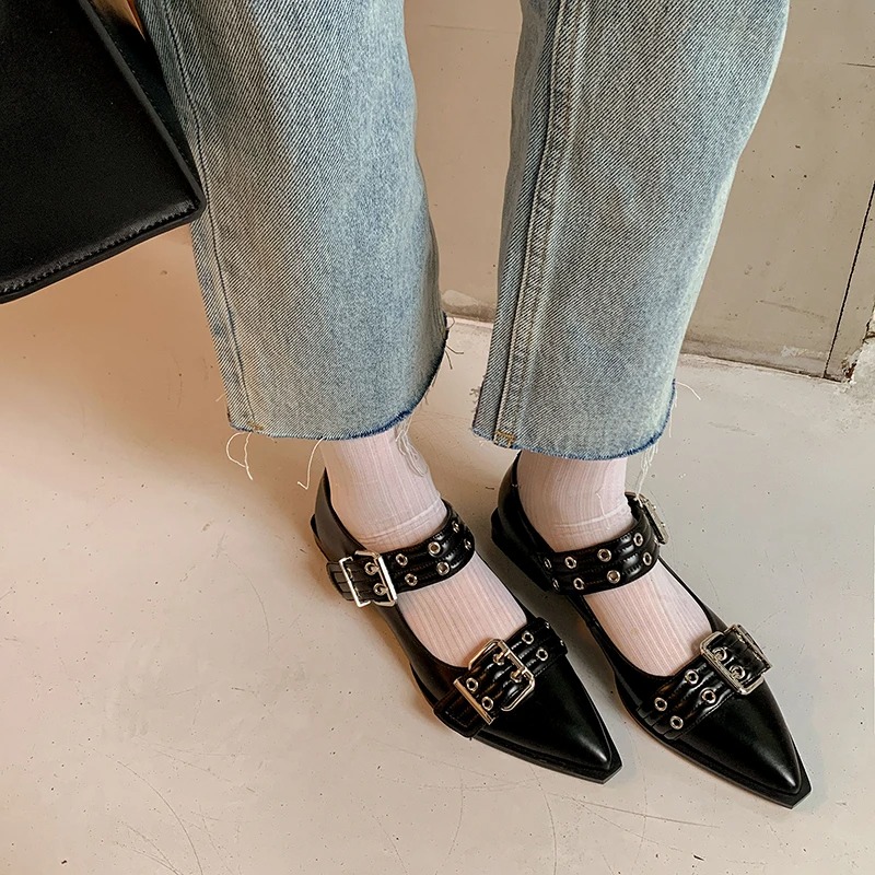 여성 신발 디자이너 럭셔리 로우 힐 펌프 버클 패션 숙 - Women'S Fashion Sandals 리뷰 및 가격