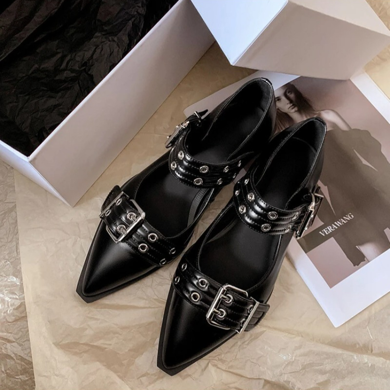 여성 신발 디자이너 럭셔리 로우 힐 펌프 버클 패션 숙 - Women'S Fashion Sandals 리뷰 및 가격